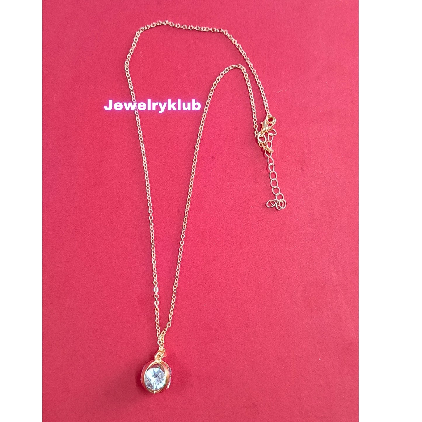 Fashion Stainless Steel American Diamond Pendant Necklace for Girls & Women - Adjustable Chain, Ideal for Daily Wear Design 10