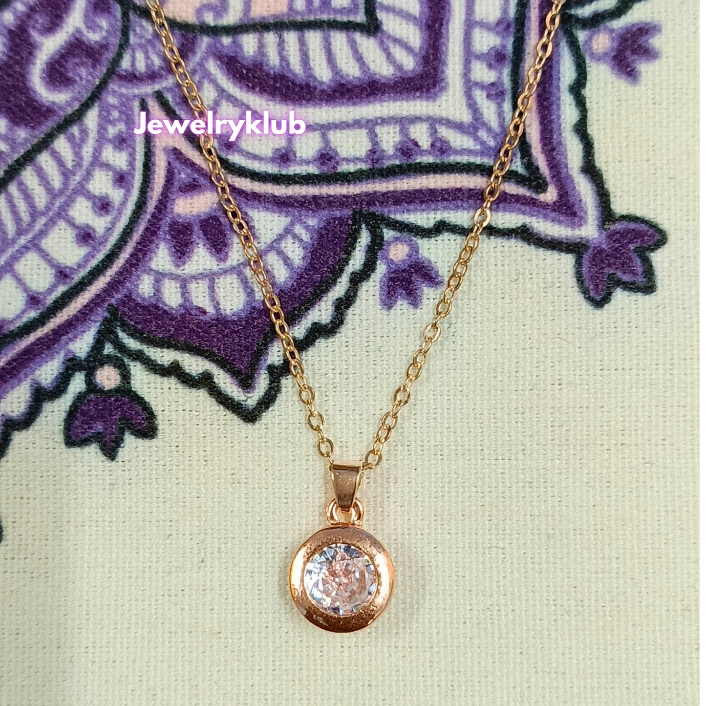 Fashion Stainless Steel American Diamond Pendant Necklace for Girls & Women - Adjustable Chain, Ideal for Daily Wear Design 9