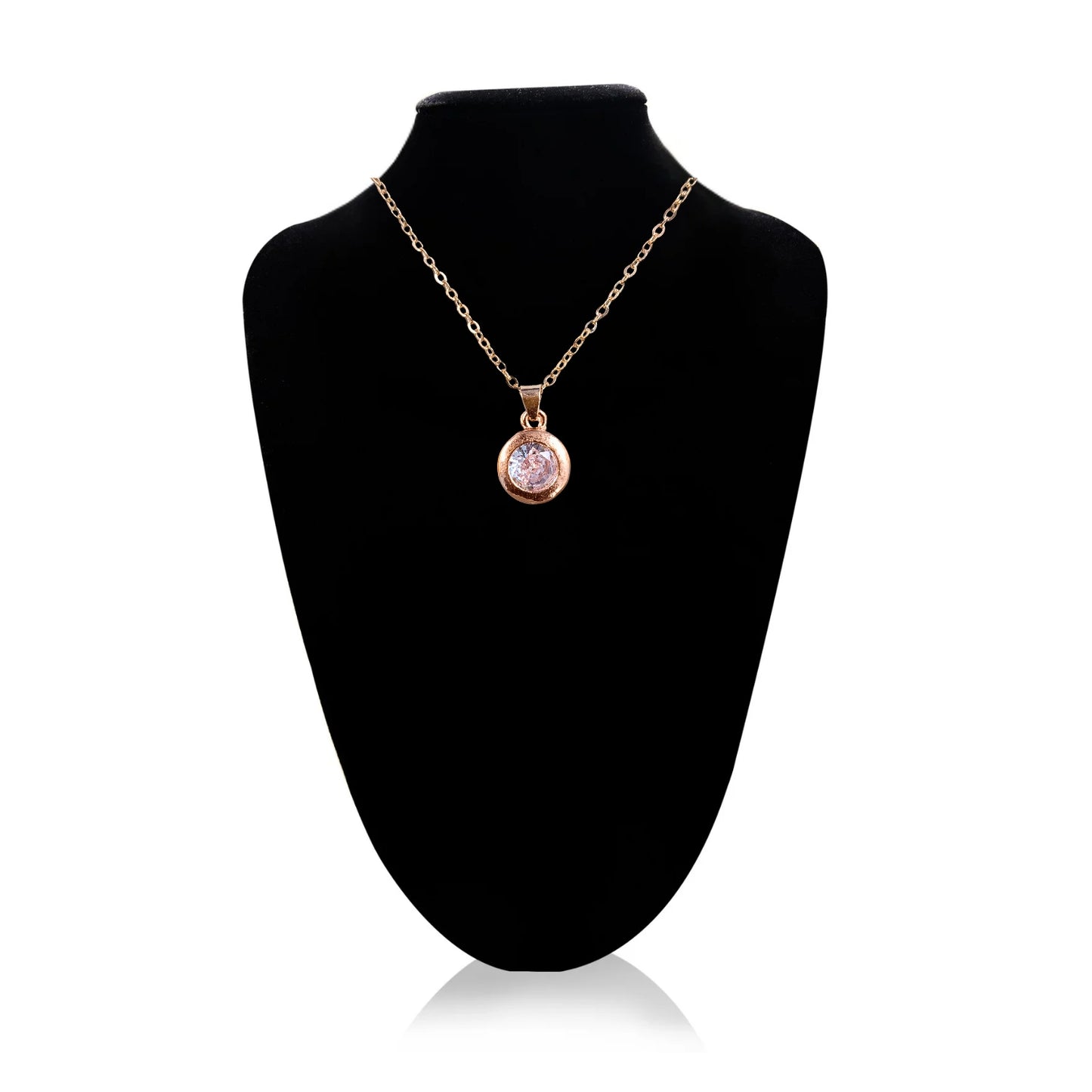 Fashion Stainless Steel American Diamond Pendant Necklace for Girls & Women - Adjustable Chain, Ideal for Daily Wear Design 10