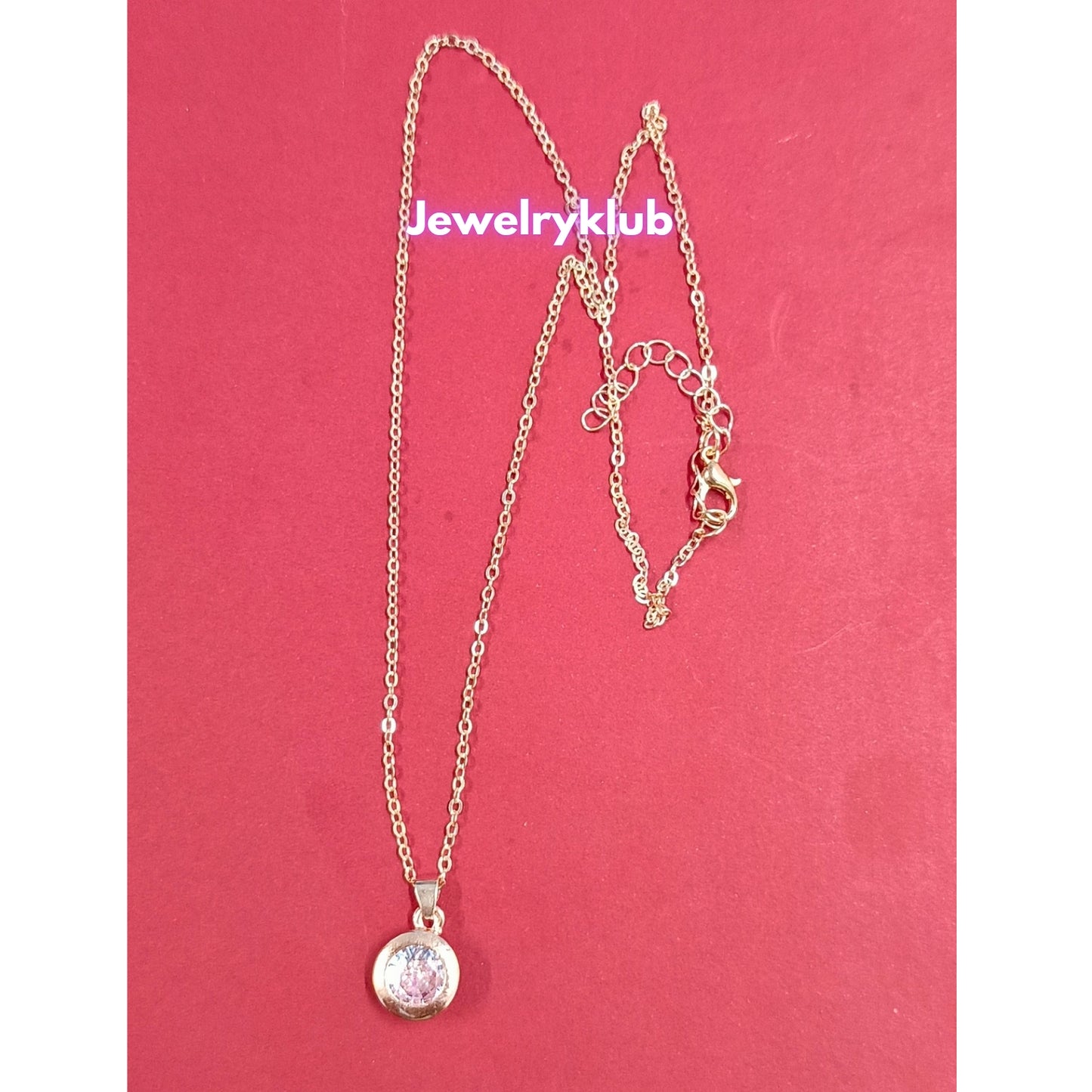 Fashion Stainless Steel American Diamond Pendant Necklace for Girls & Women - Adjustable Chain, Ideal for Daily Wear Design 9