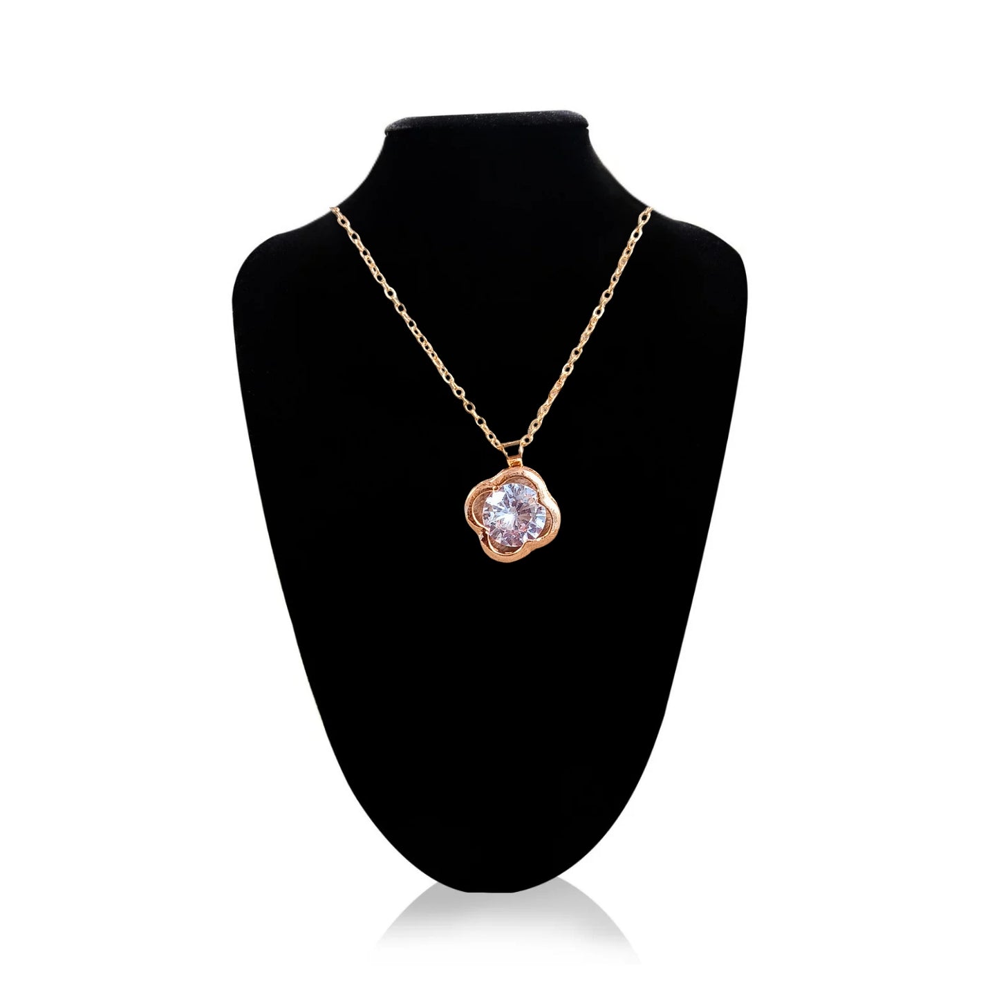 Fashion Stainless Steel American Diamond Pendant Necklace for Girls & Women - Adjustable Chain, Ideal for Daily Wear Design 9