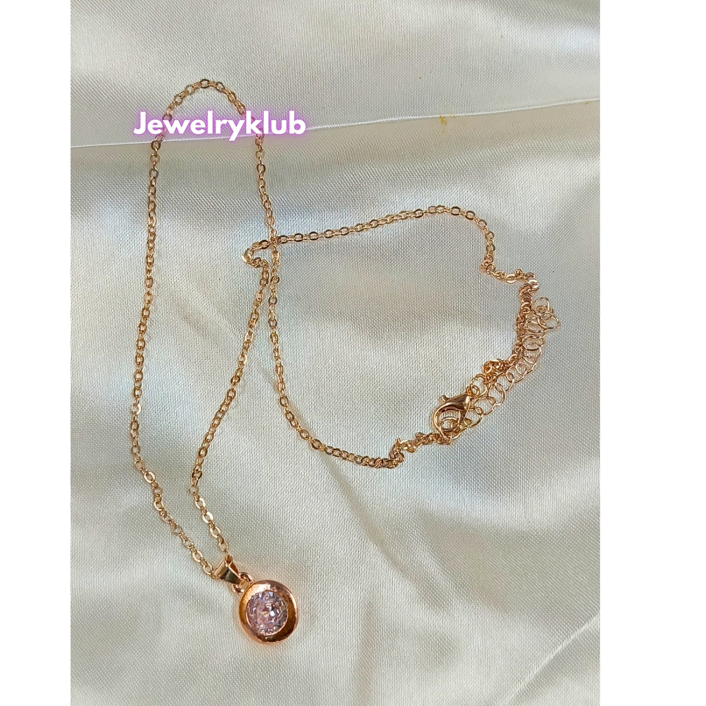 Fashion Stainless Steel American Diamond Pendant Necklace for Girls & Women - Adjustable Chain, Ideal for Daily Wear Design 9