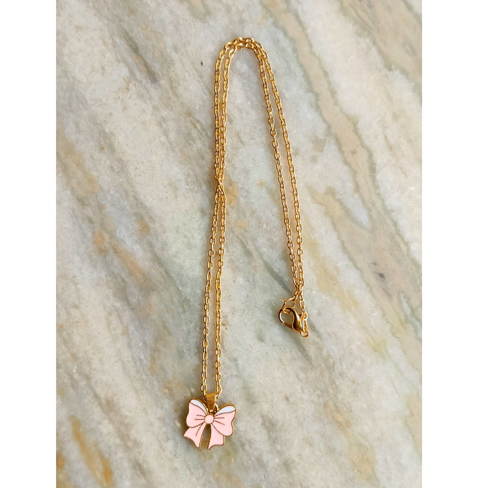 Jewelry Combo Set (1 Pendant Necklace Chain + 3 Pairs Stud Earrings) For Women and Girls (Design D)