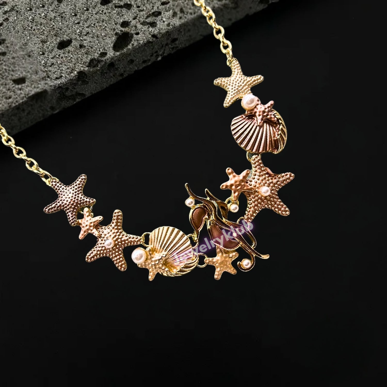 Jewelryklub Fancy Stylish Colourful Sea Life Sea Horse Shells Starfish JewelryKlub