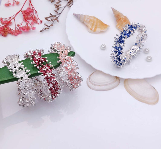 Fancy Stretchable Bracelet (Silver Plating) - Colors Available.